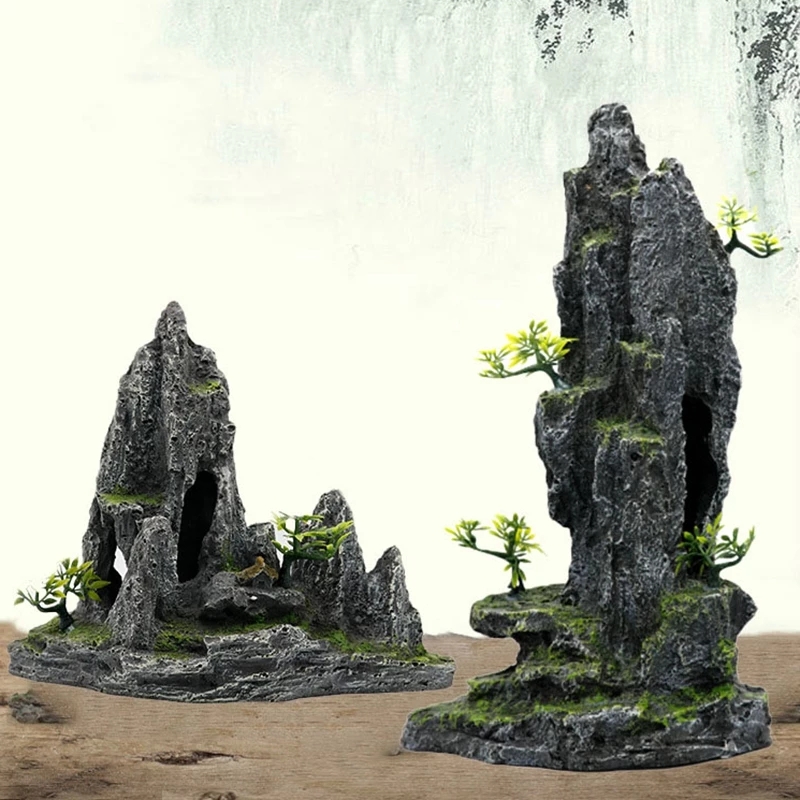 鱼缸造景装饰树脂假山水族箱仿真假山石生态景观套餐布景摆件组合