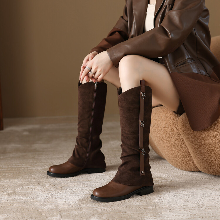 【成都●手工定制】高帮鞋2024年秋季通勤松糕底纯色