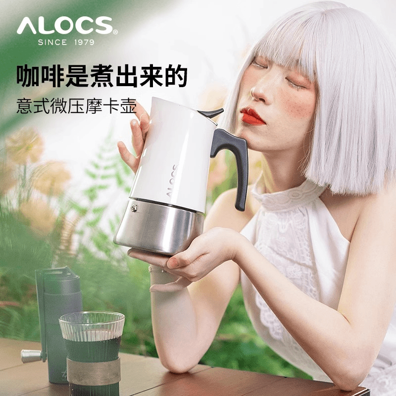Alocs/爱路客天鹅壶意式家用微压便携式全自动多功能台式烧水装水