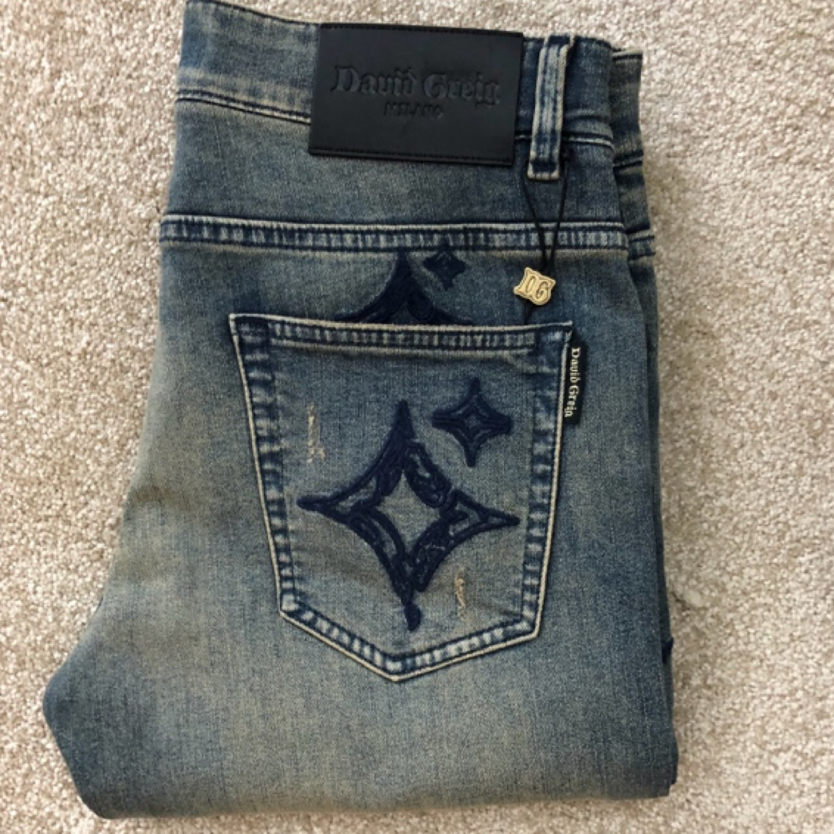 夏季新品 D2210 潮牌潮流进口重工洗水时尚设计师高端男士牛仔裤