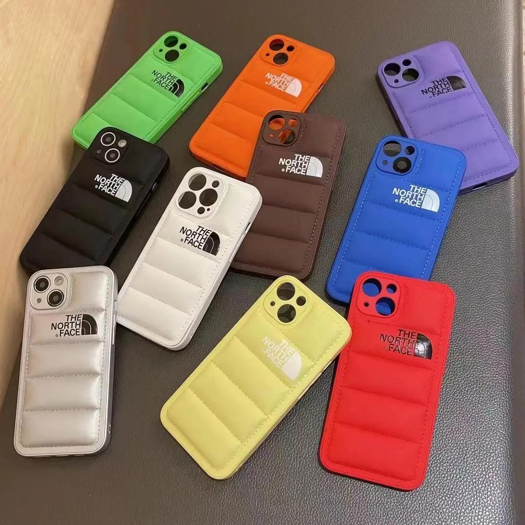 ins潮牌北面羽绒服苹果15手机壳iPhone14Promax防摔11/12全包护套