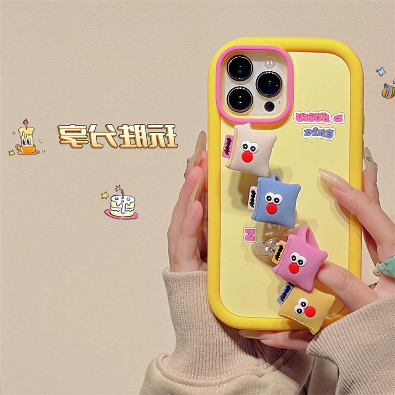 ins个性可爱戒指支架手机壳iphone14pro苹果15立体女孩防摔全包套