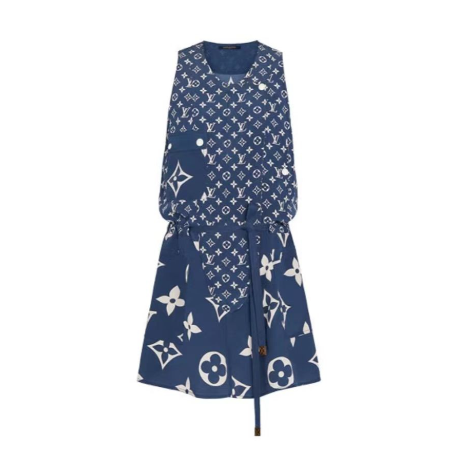 全新未使用 LouisVuitton/路易威登 连衣裙 蓝色 36码 P231409437