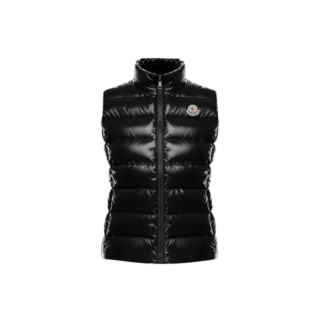 全新未使用 MONCLER 经典漆面毡艺logo 羽绒背心 黑色 TP015784