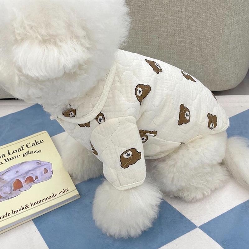 比心宠物棉衣冬天加厚泰迪秋冬装猫咪狗狗衣服小型犬博美比熊冬季