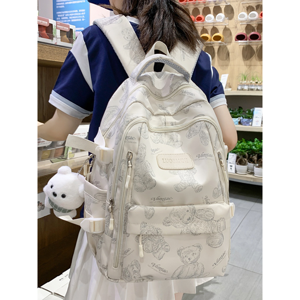 小米优品书包初中生女生简约高中大学生背包轻便减负小学生2023新