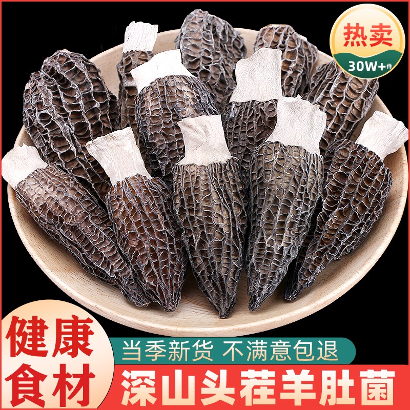 庆元羊肚菌半野生特级干货包煲汤食材蘑菇精品林地种植