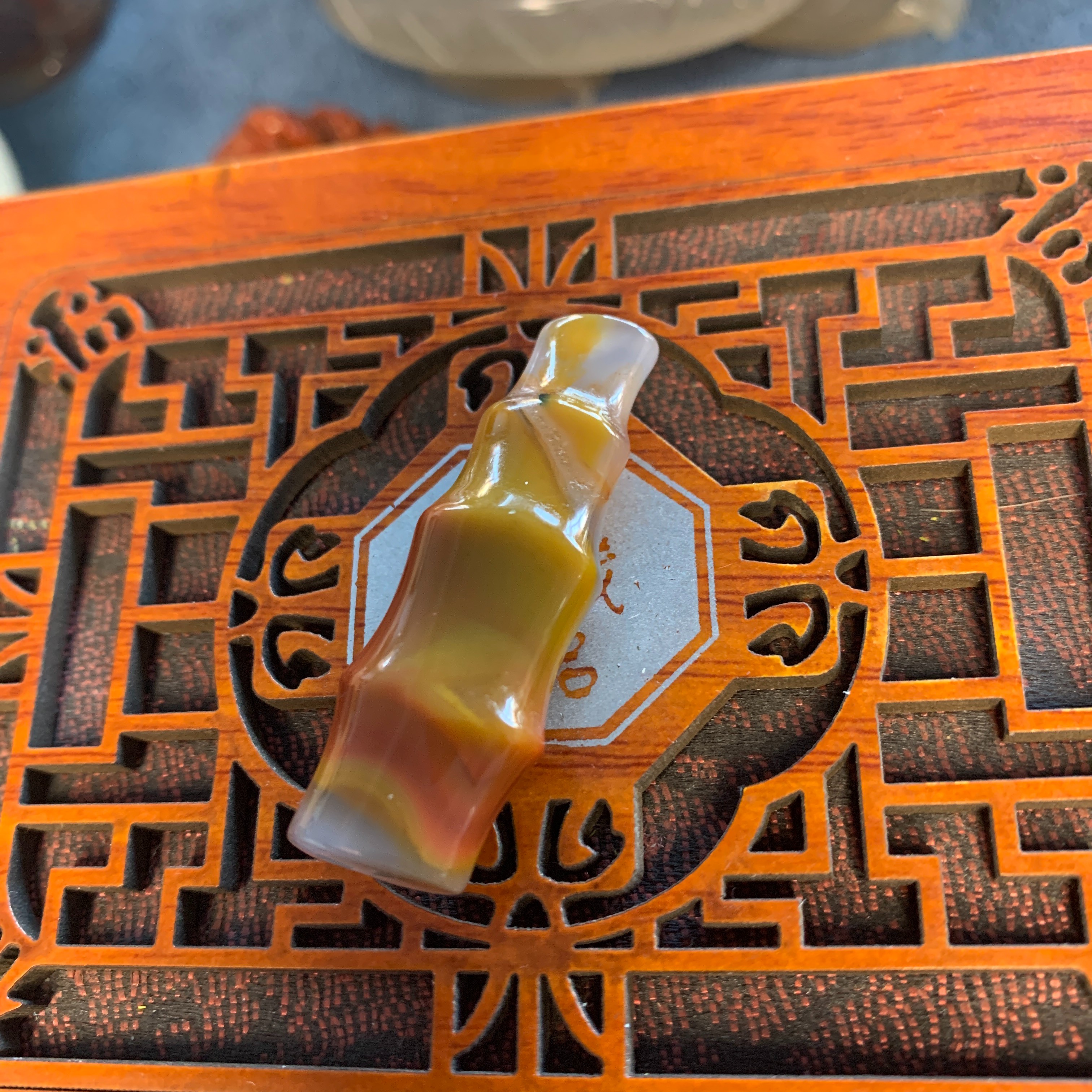玛瑙竹节步步高升吊坠挂坠节节高升手工平安无事气质古法