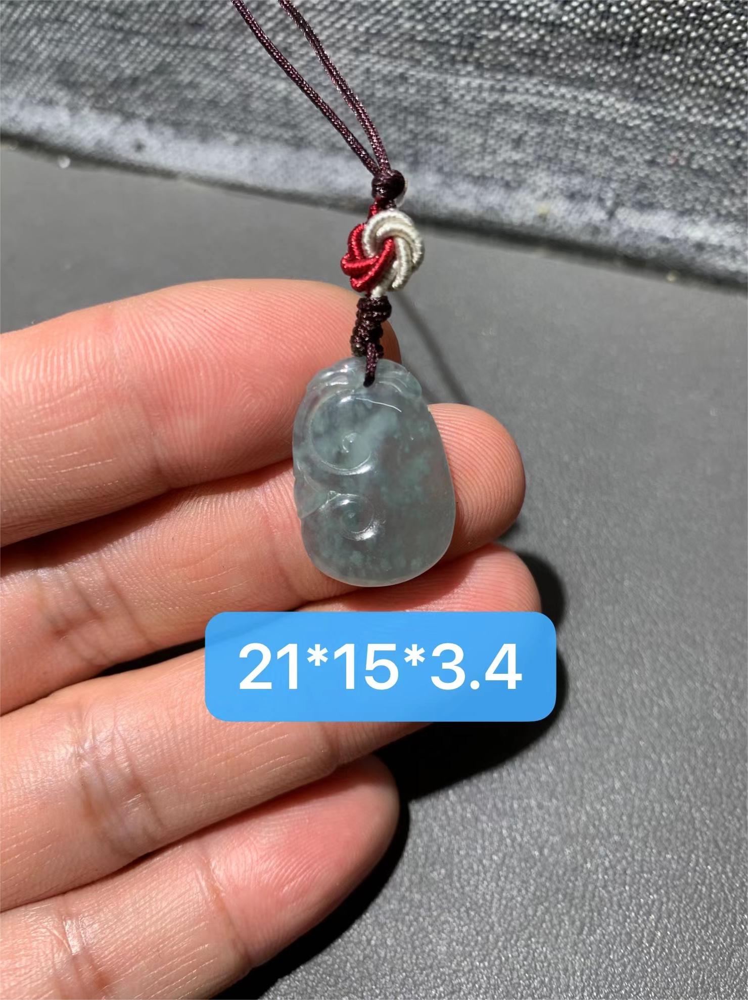 翡翠A货手机挂件