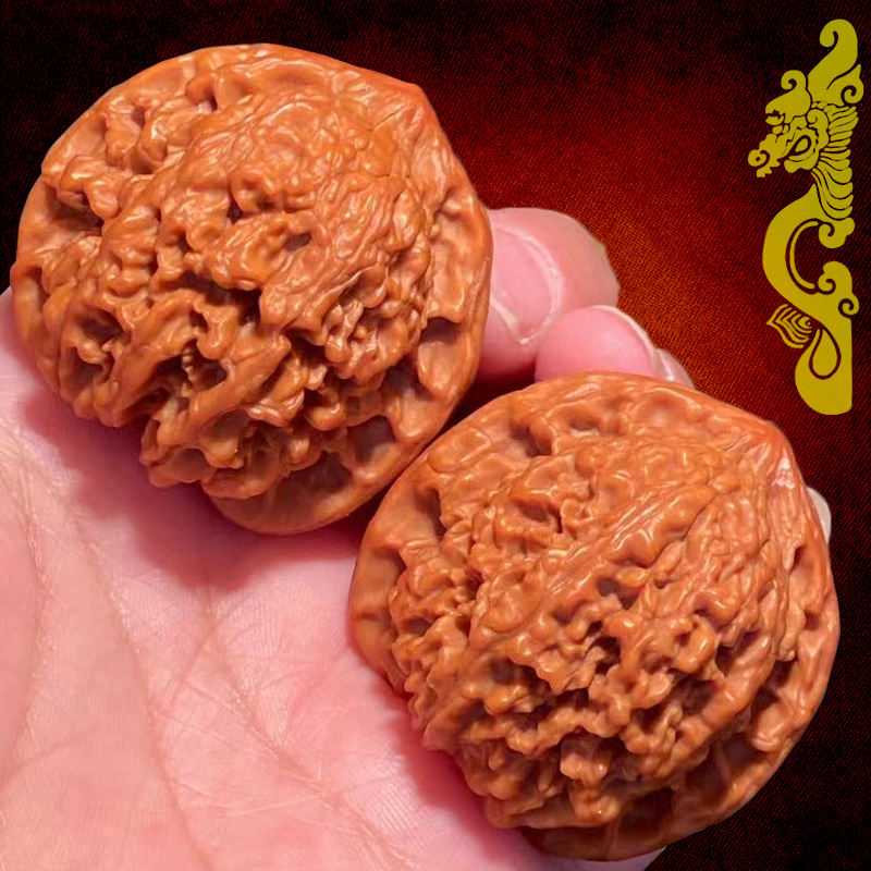 精品文玩核桃狮子头元宝，蛤蟆头四座楼，白狮子精修血麒麟核桃