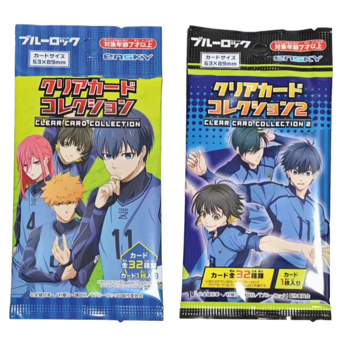 蓝色监狱BLUE LOCK蓝锁第一二弹日本ENSKY透明卡收藏卡盲盒卡牌