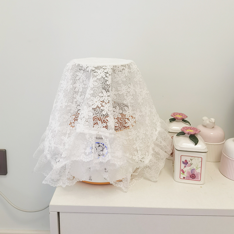 复古碎花蕾丝纱电饭煲盖布面包机盖巾防尘布烧水壶盖巾木耳花边