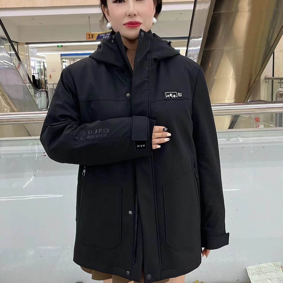 商务男士短款风衣派克（内里兔毛➕羽.绒）男款冬季