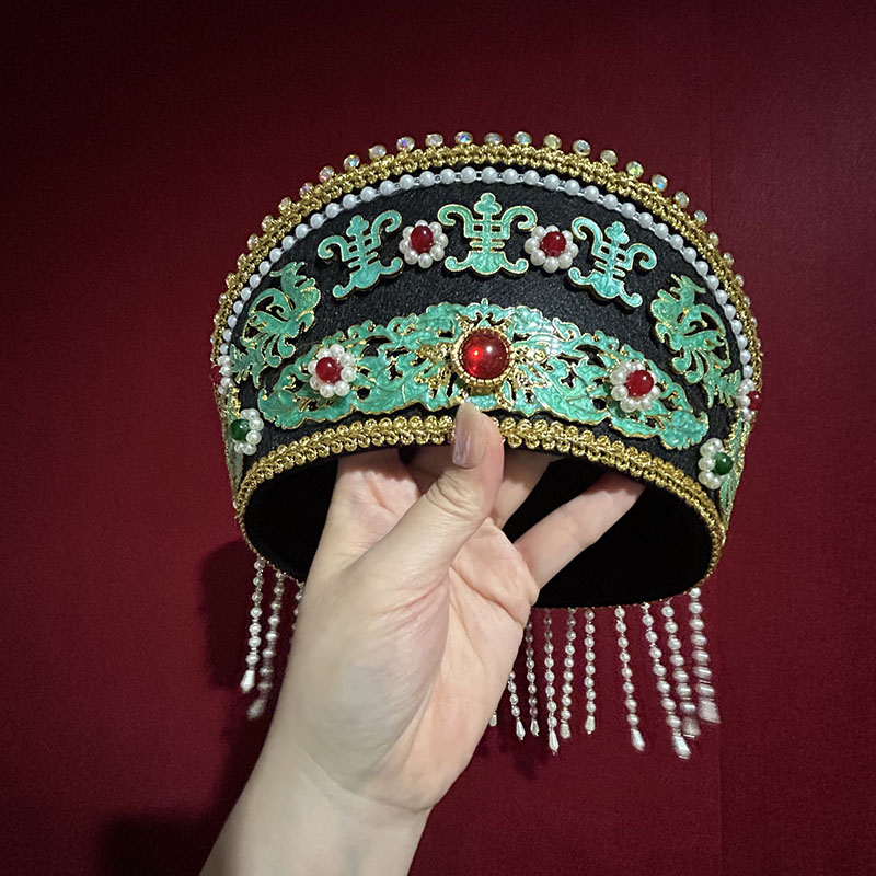 清朝后宫娘娘旗头钿子头古风发箍凤凰流苏凤冠古典民族风演出