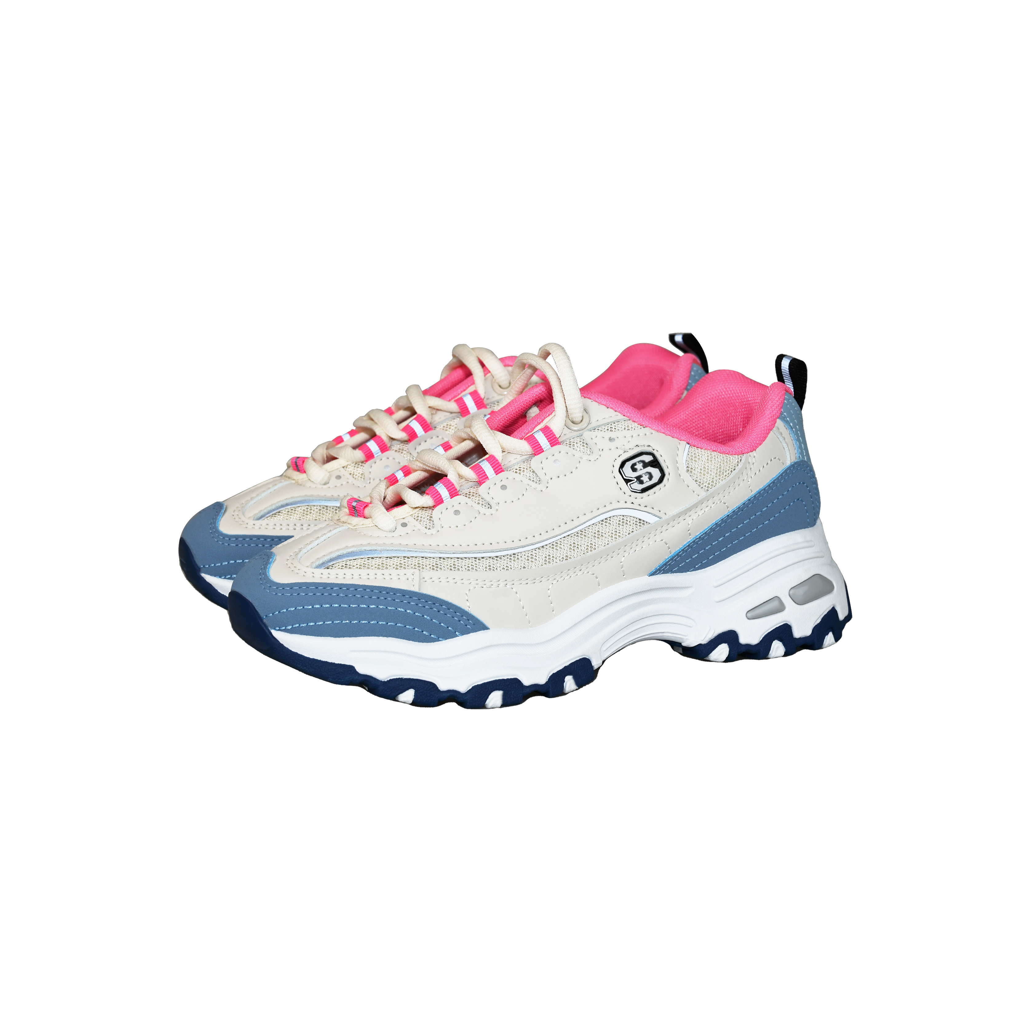 SKAQERLOVS新款熊猫鞋厚底老爹鞋女士潮流跑步运动鞋拼色时髦好物