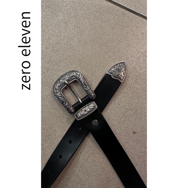 zero eleven定制复古雕花时尚百搭皮带V13209