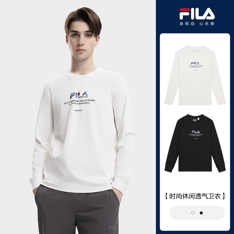 FILA/斐乐男子【透气针织卫衣】秋季运动套头衫F11M338204F