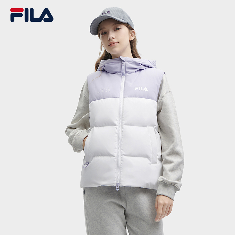 斐乐运动休闲连帽冬季女款户外羽绒马甲F11W349911F