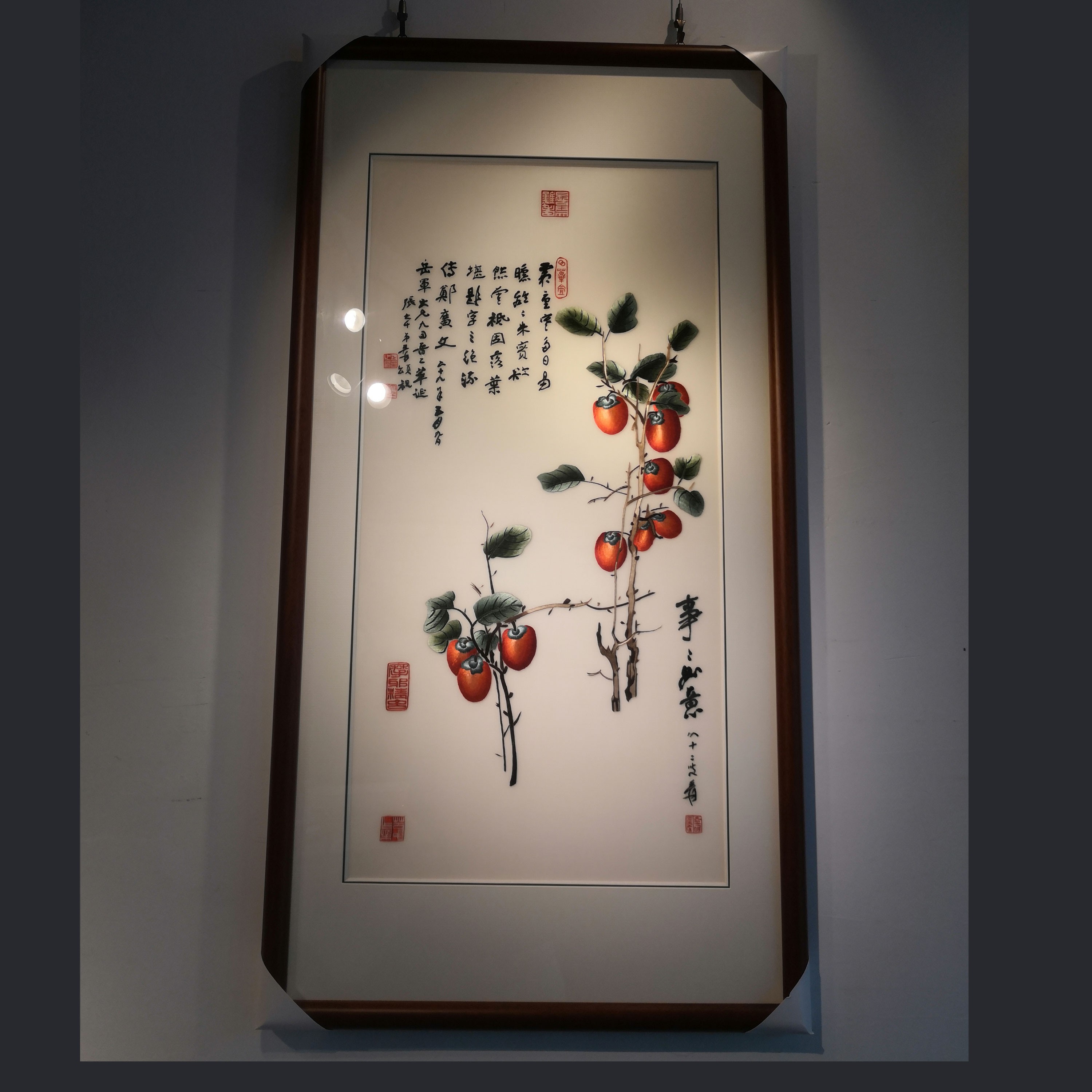 苏绣玄关画事事如意张大千原作非遗纯手工刺绣创作挂画寓意吉祥