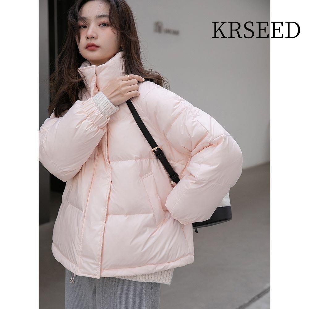 短款羽绒羽绒服女2023冬季新款粉色轻薄面包服厚外套女爆款