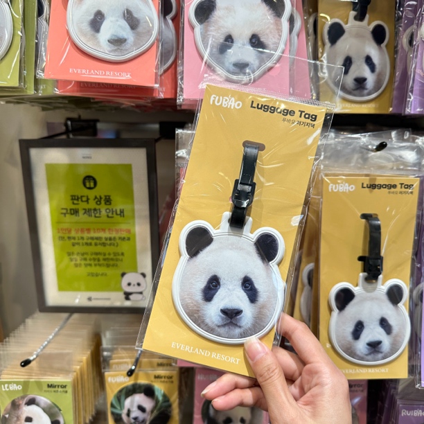 福宝周边福宝新款大头行李牌panda宝家族熊猫