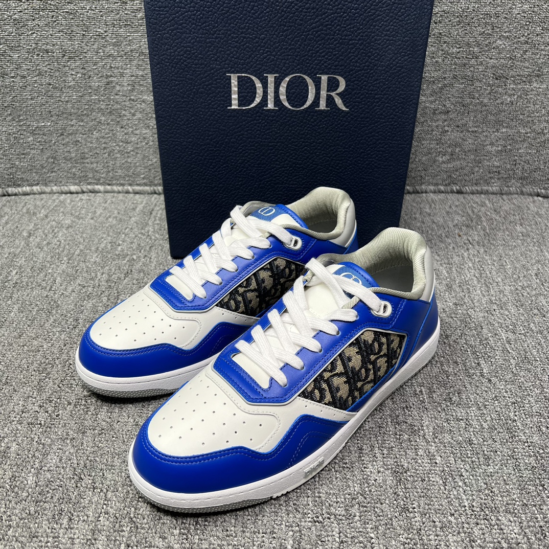 全新未使用 DIOR/迪奥 男士蓝色b27低帮运动鞋休闲板鞋129040百搭