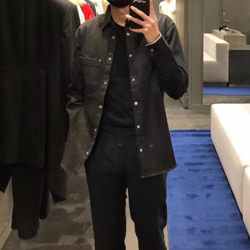 全新未使用 DIOR/迪奥 男士双色牛仔外套式衬衫115353时尚休闲   