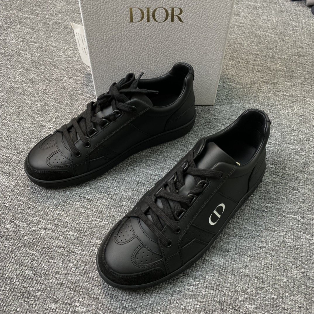 全新未使用 DIOR/迪奥 女士黑色CD标志休闲板鞋 低帮系带114658