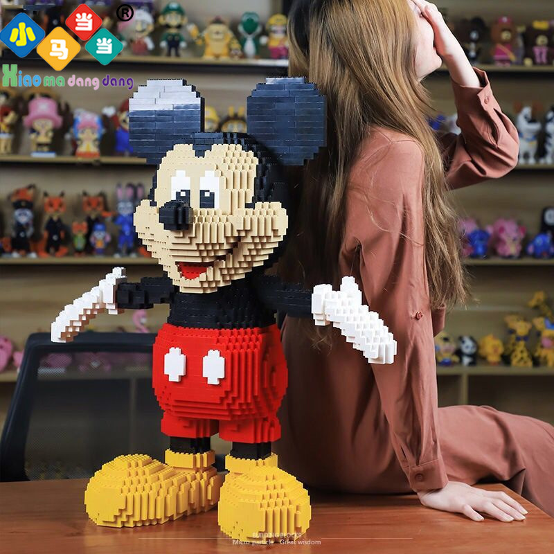 兼容积木玩具米奇米妮益智男女孩微小颗粒拼装拼图礼物