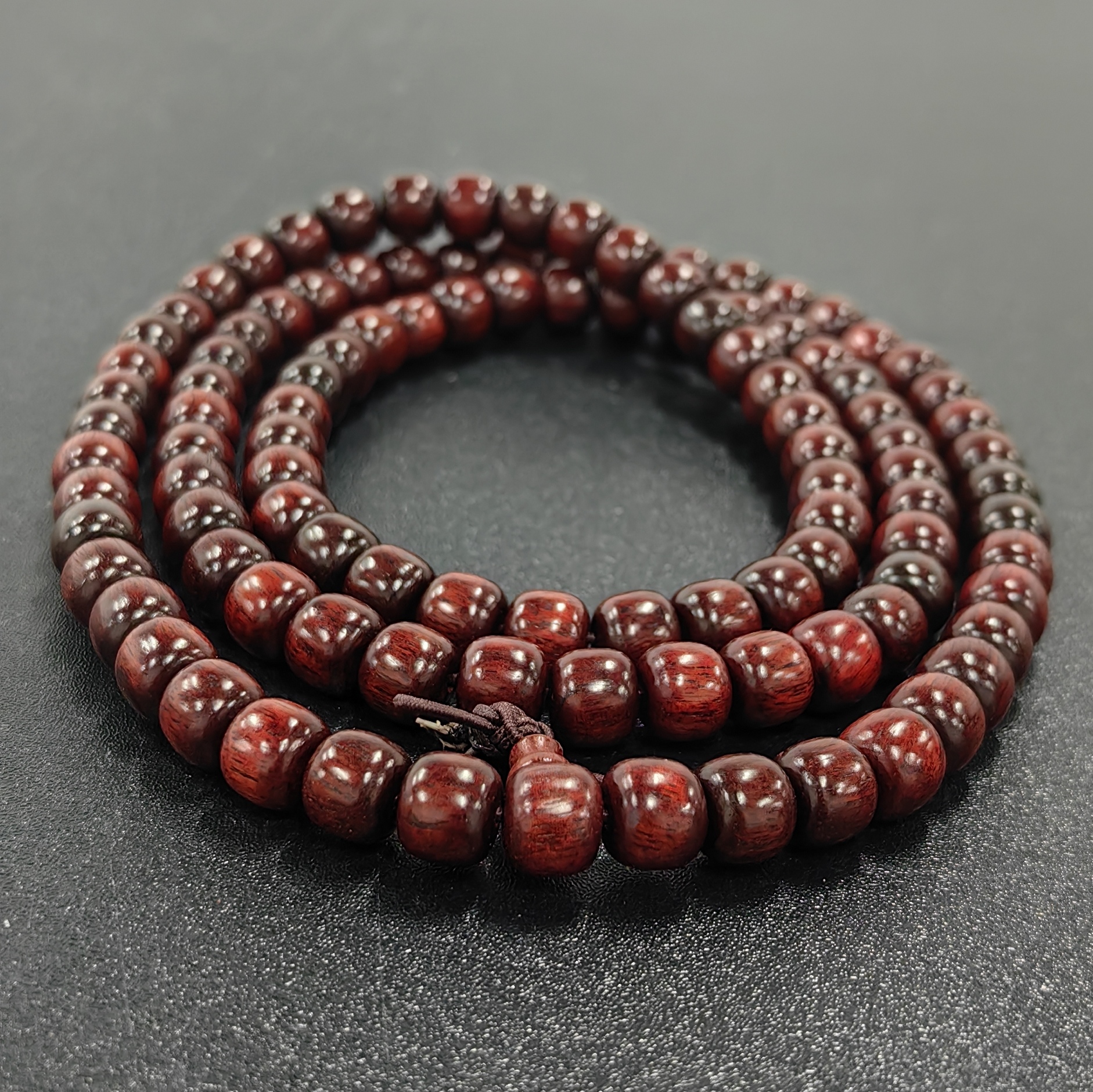 A13紫檀老型8*9mm多圈108颗手持文玩木质手串手链