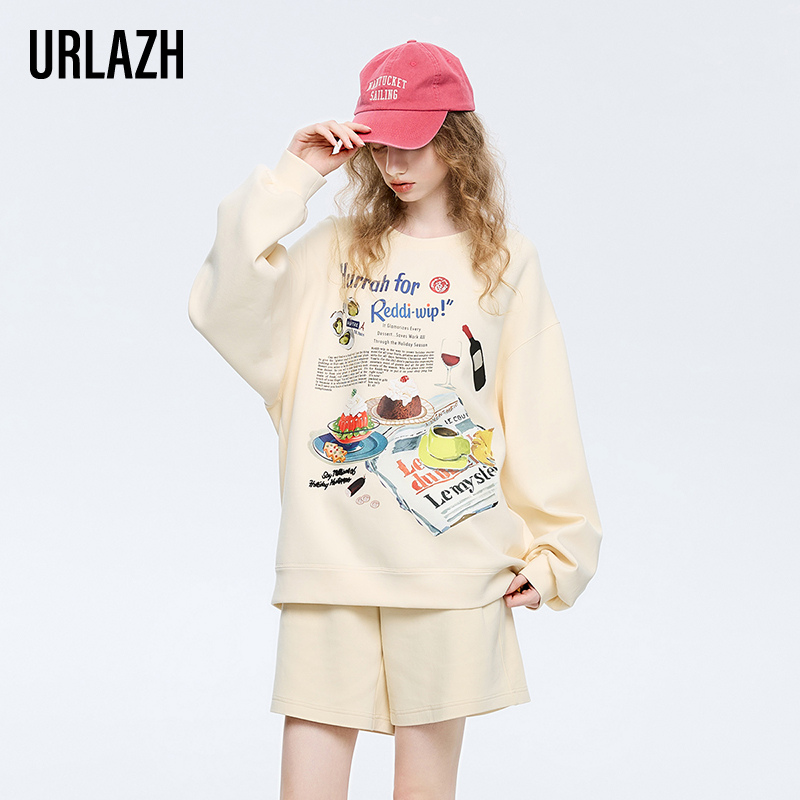 URLAZH有兰圆领宽松卫衣LM1SW09
