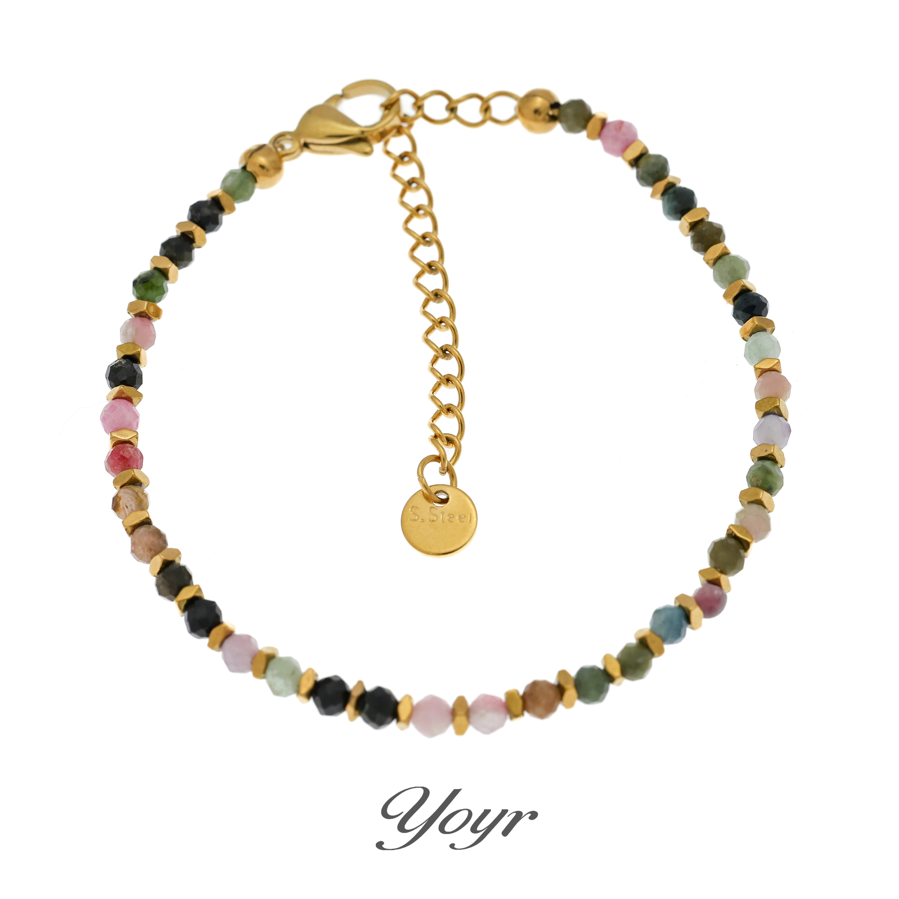 YOYR 碧玺（处理）玫瑰手链 波西米亚度假风氛围感高品质天然手串