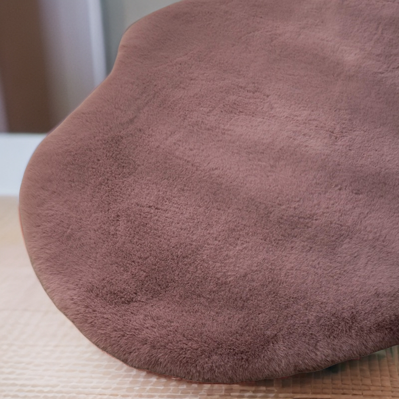 拍一发二 异形四季款紫色仿兔毛60*90可爱