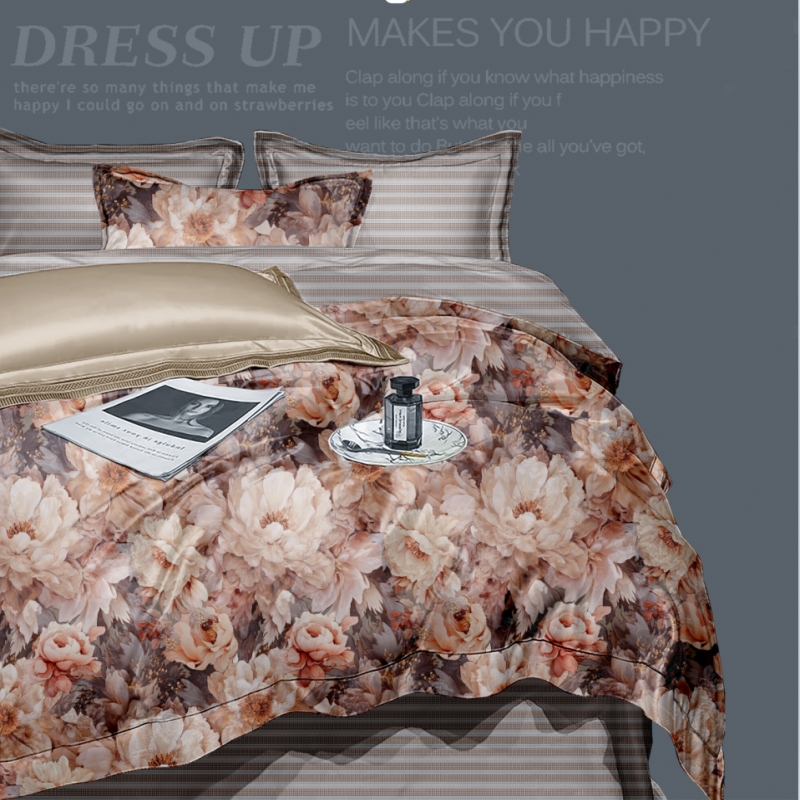 安羽婷高端提花四件套四季通用款加厚亲肤床品双面轻奢