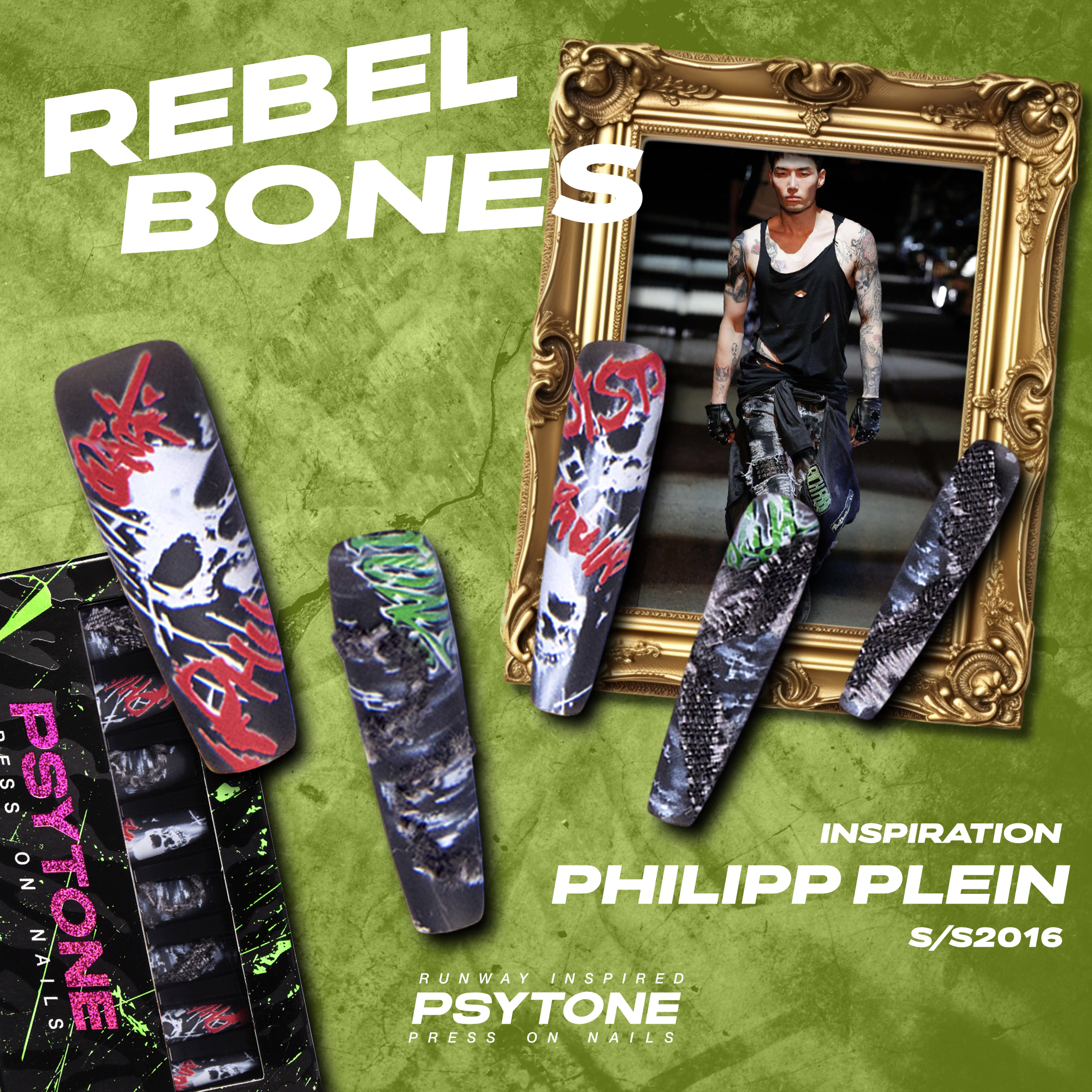 幻调反骨Rebel Bones | 穿戴美甲暗黑朋克全尺码不需测量尺寸1032