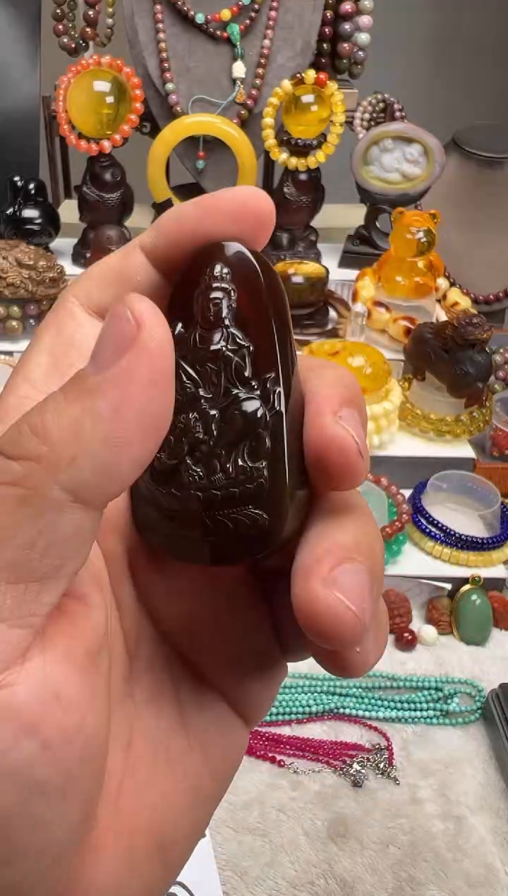 【闪购商品】琥珀珠宝奇石未镶嵌文殊