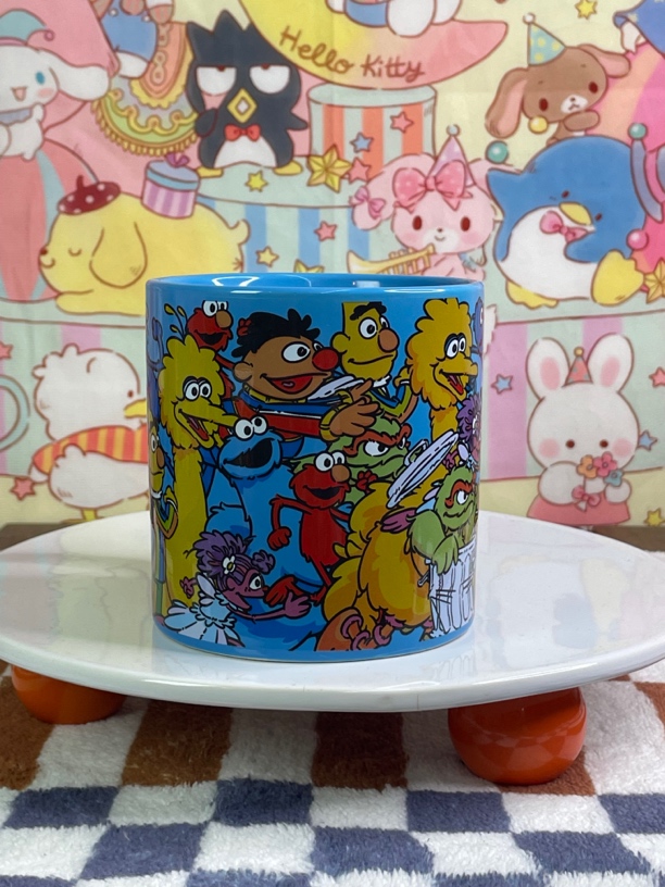 芝麻街水杯可爱牛奶杯陶瓷杯咖啡杯杯碟工艺品茶杯
