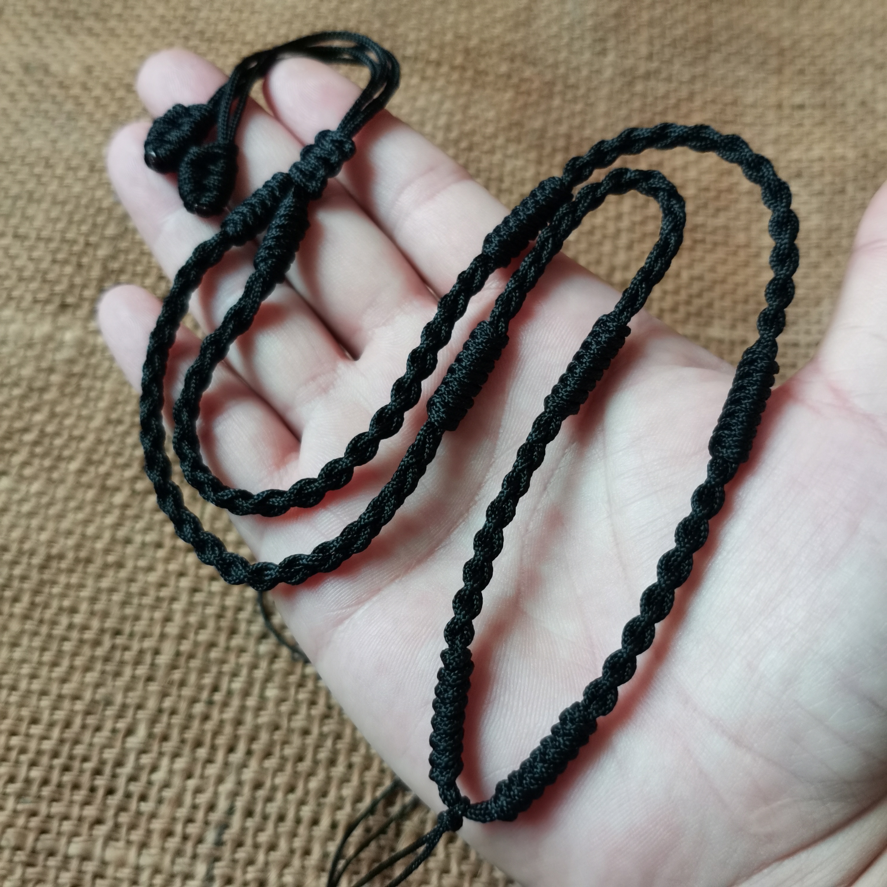 手工编织项链绳链子纯手工绳子黑色吊坠绳简约时尚可调节挂绳挂脖