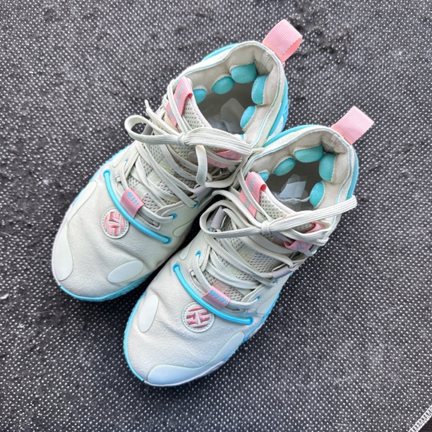 阿迪达斯 蓝绿 41码 正品二手篮球鞋 实拍如图