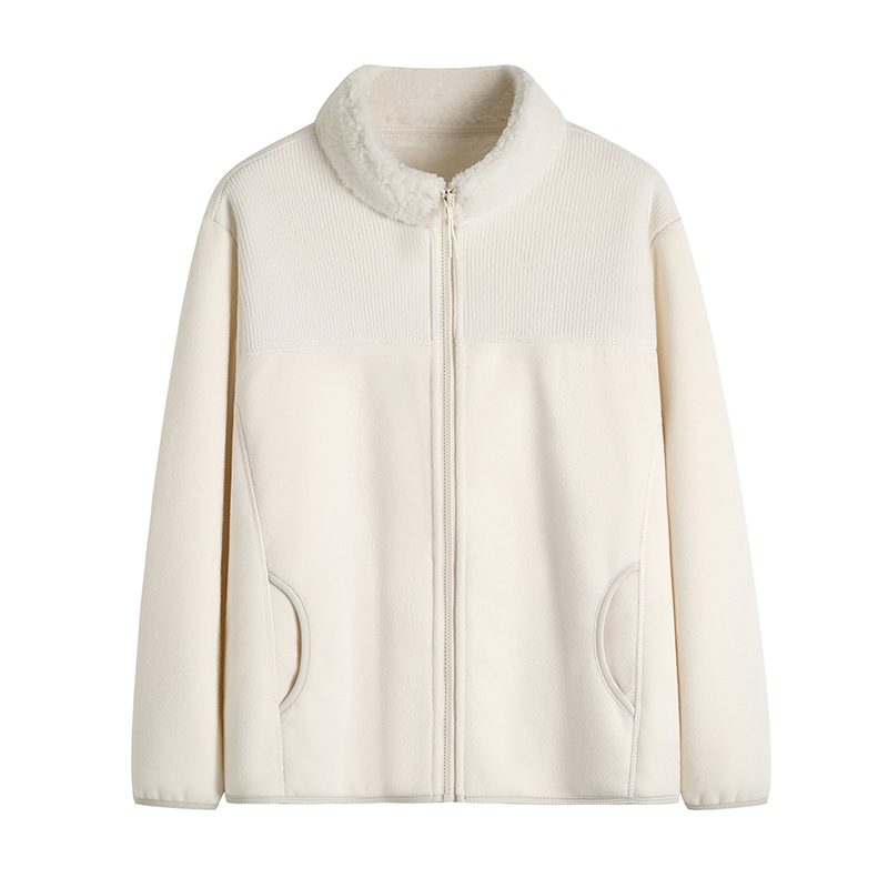 摇粒绒外套男女情侣款秋冬季加绒加厚立领羊羔绒运动户外抓绒衣