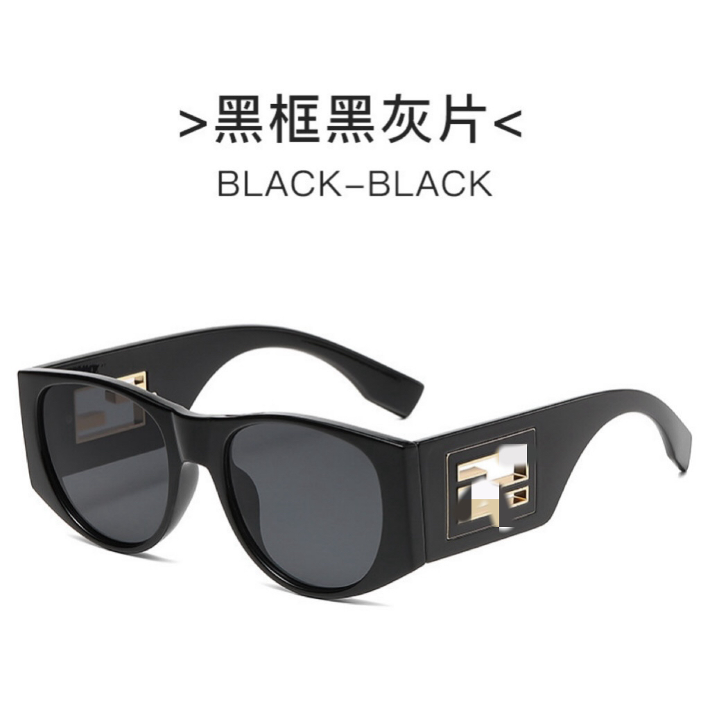 【095】新款欧美潮流猫眼太阳镜女方形宽腿个性墨镜