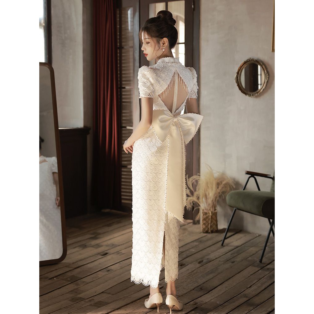 旗袍敬酒服新娘订婚礼服平时可穿高端轻奢小众回门服领证登记宴会