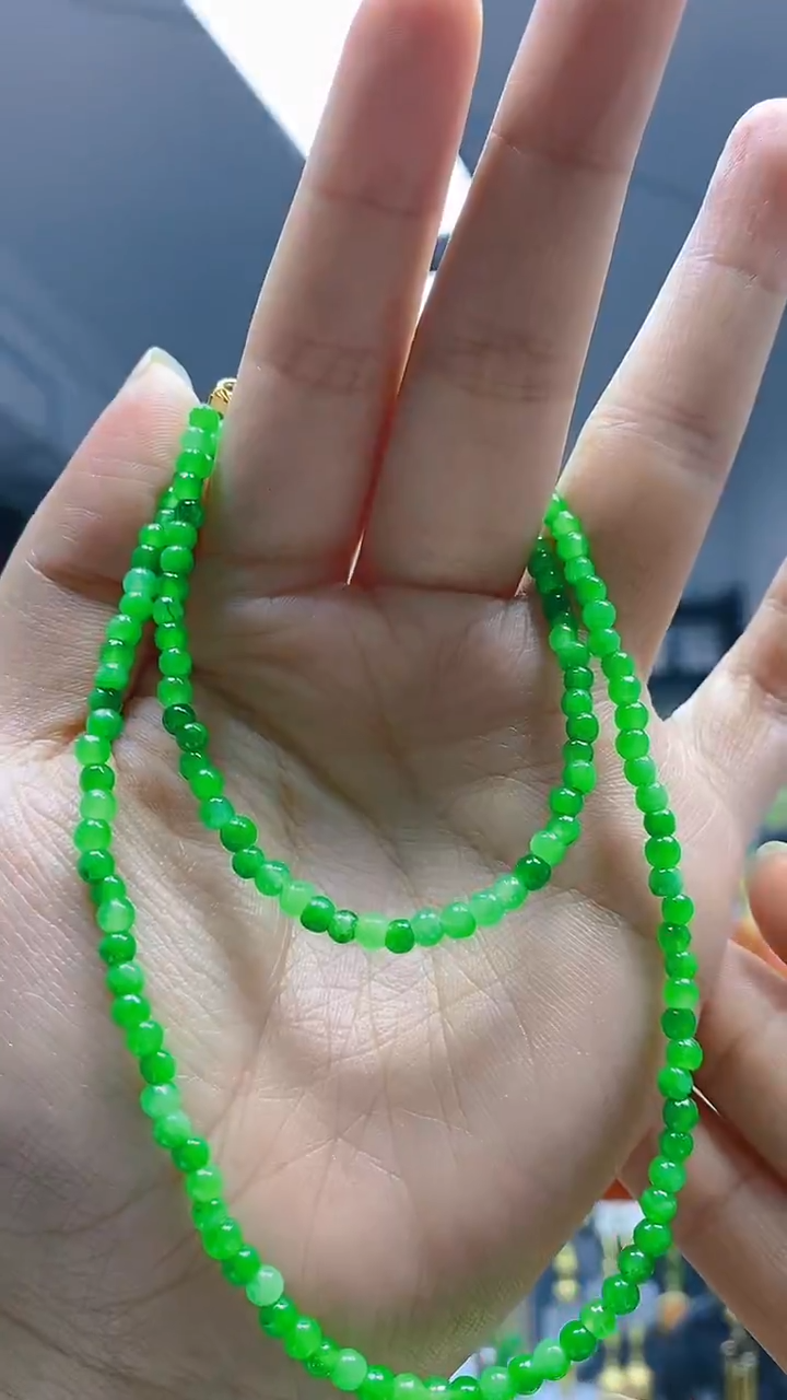 【闪购商品】翡翠耳饰合金87翡翠锁骨链