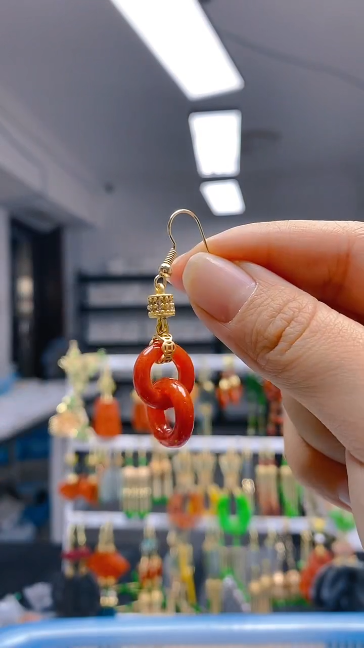 【闪购商品】翡翠耳饰合金361翡翠耳钩
