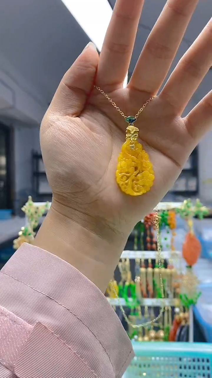 【闪购商品】翡翠耳饰合金312翡翠锁骨链