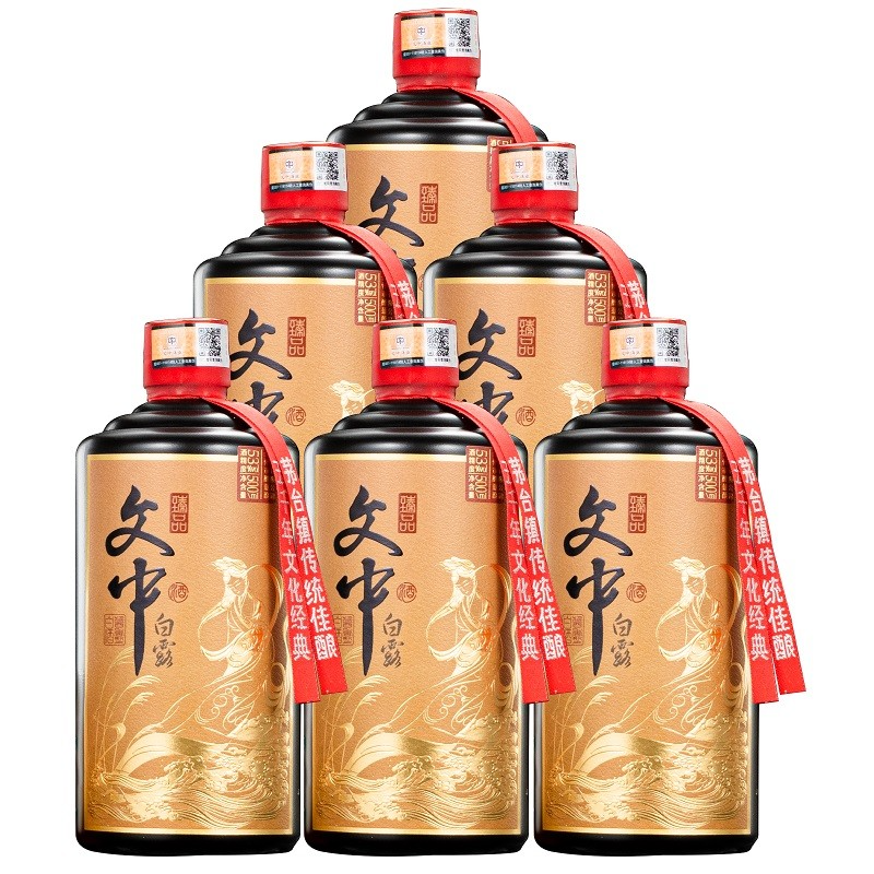 WEN ZHONG/文中白露（臻品）优级文中酒业典藏酱香型白酒53度500ml