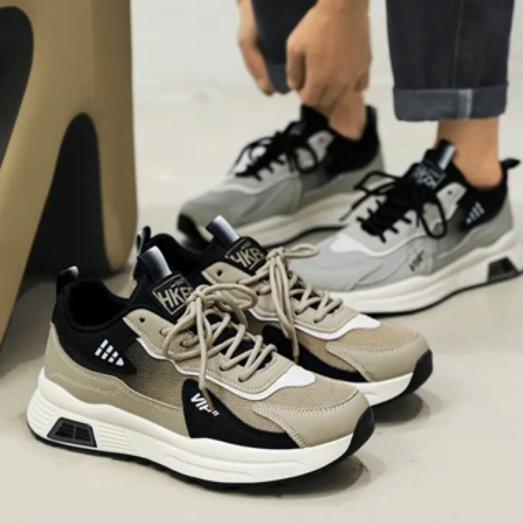 男鞋2024新款秋冬软底防滑网面阿甘休闲百搭跑步增高运动老爹潮鞋