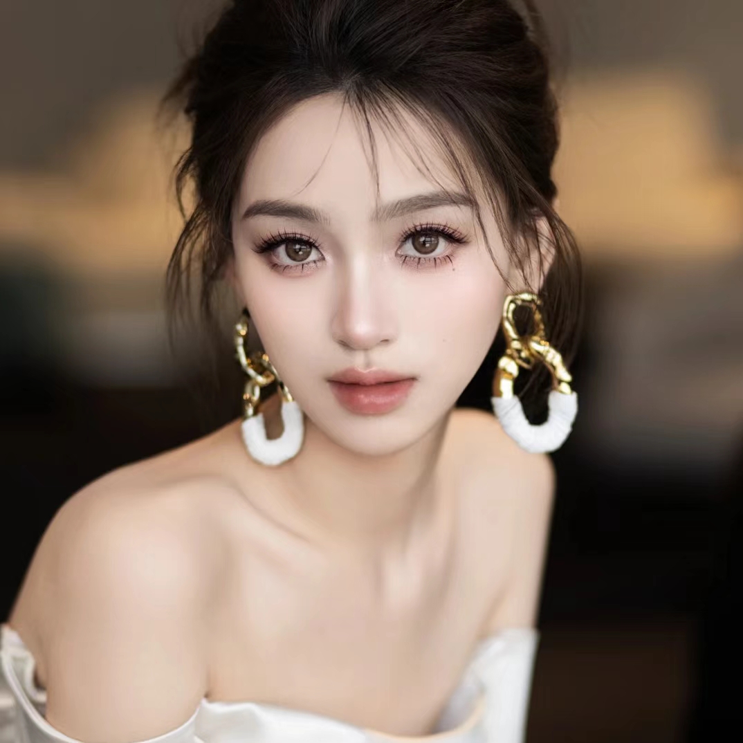 合金皮质耳饰 小南一｜老师同款小众褶皱皮革缠绕夸张耳饰