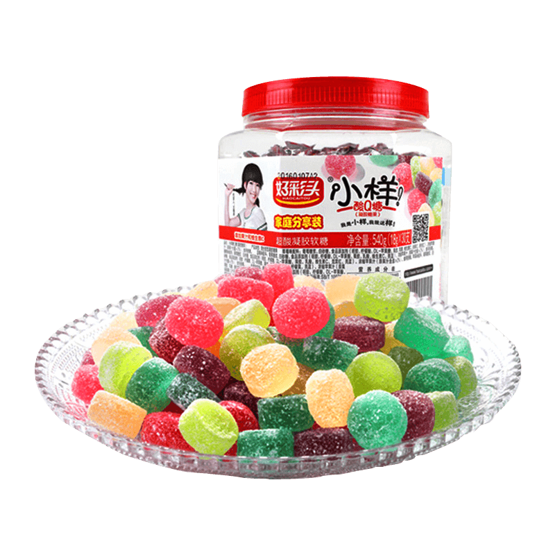 小样酸q糖软糖桶装礼盒糖果批发散装qq糖儿时怀旧糖果零食