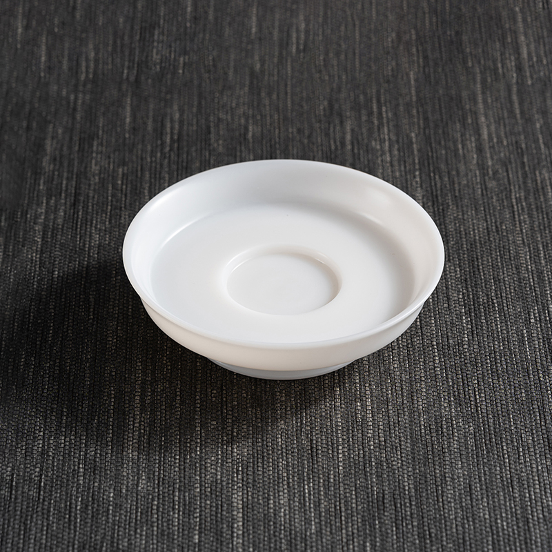 冰种羊脂瓷茶具托盘璞玉瓷干泡盘茶盘茶承干泡台盖碗托底座储水盘